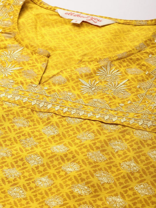 All about you Ethnic Motifs Printed Thread Work Kurta