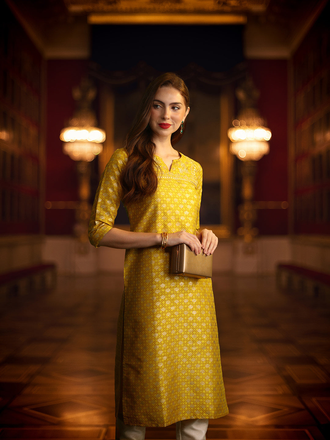 All about you Ethnic Motifs Printed Thread Work Kurta
