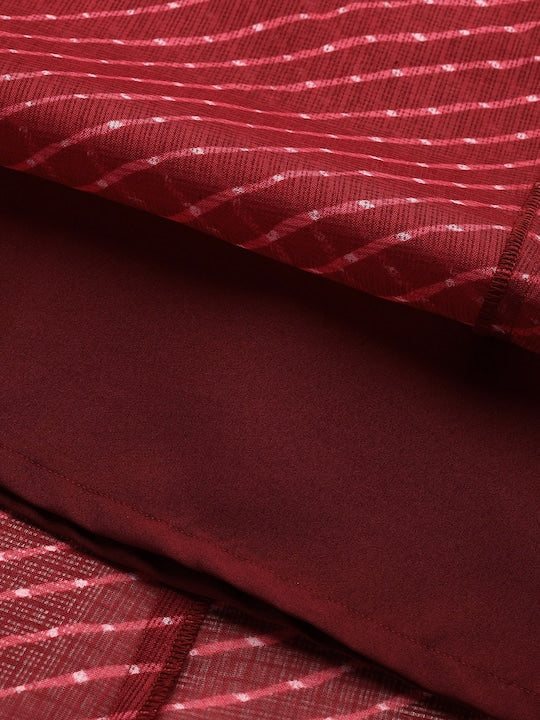 Varanga Dark Red Gota Patti Embroidered Festive Wear Anarkali Kurta