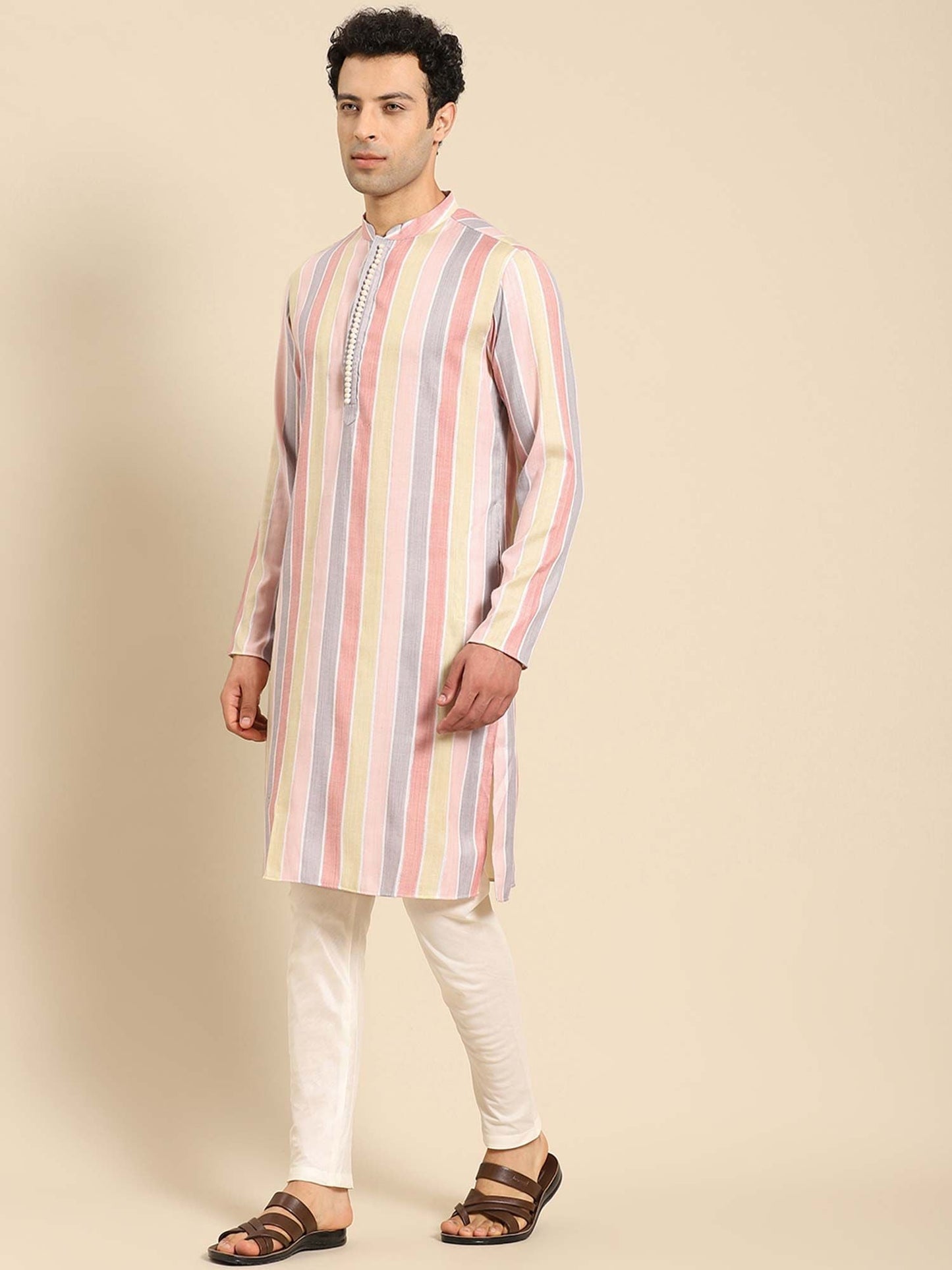 Amodh by Kisah Men Multi Kurta (Set of 2)