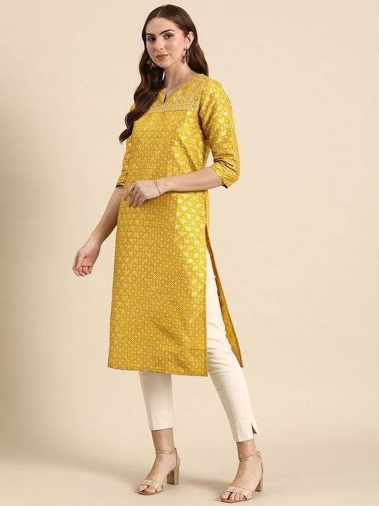 All about you Ethnic Motifs Printed Thread Work Kurta