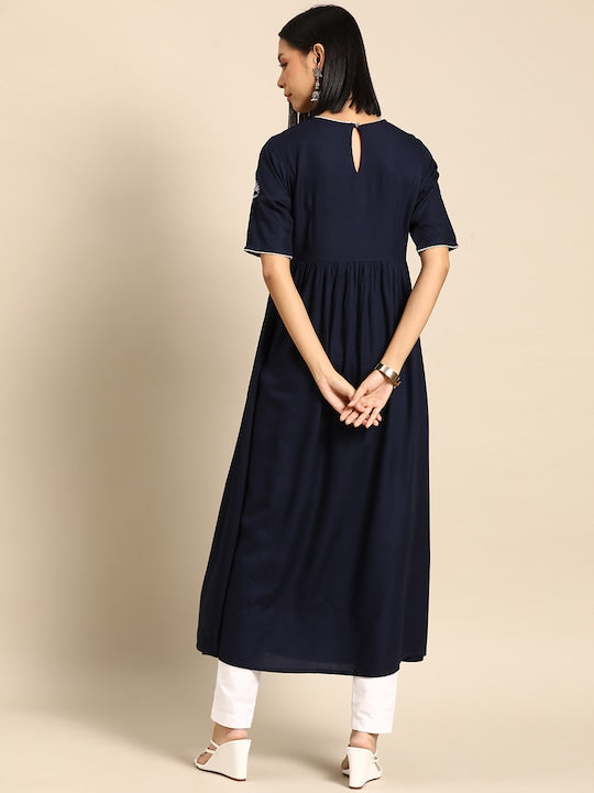 All about you Women Embroidered Kurta