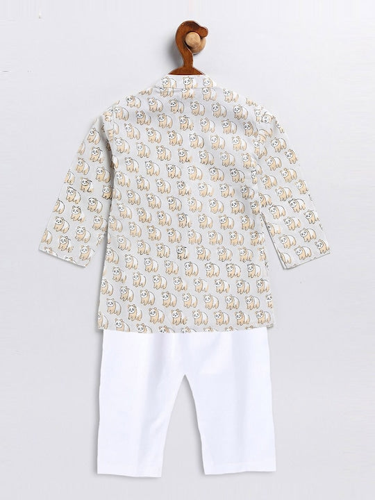 Vastramay Sishu Boys Quirky Printed Kurta with Pyjamas