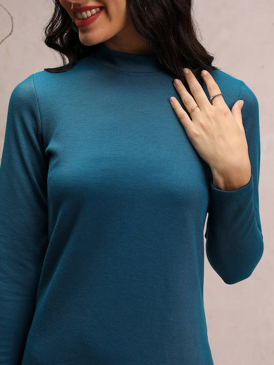 Vishudh Winter High Neck High Slit Kurta