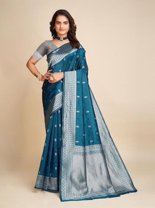 Anjaneya Sarees Woven Design Zari Banarasi Saree