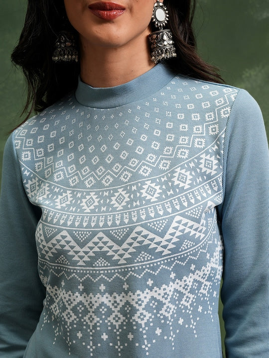 Vishudh Winter Ethnic Motifs Printed Kurta