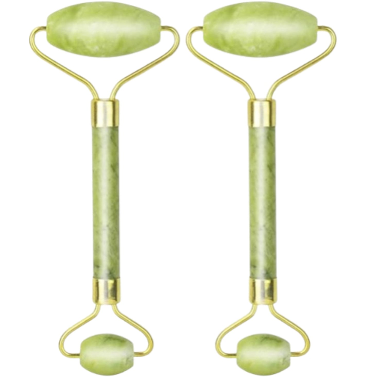 Unisex 2 Pack Jade Facial Roller - Anti-Aging Face, Eye & Body Beauty Roller
