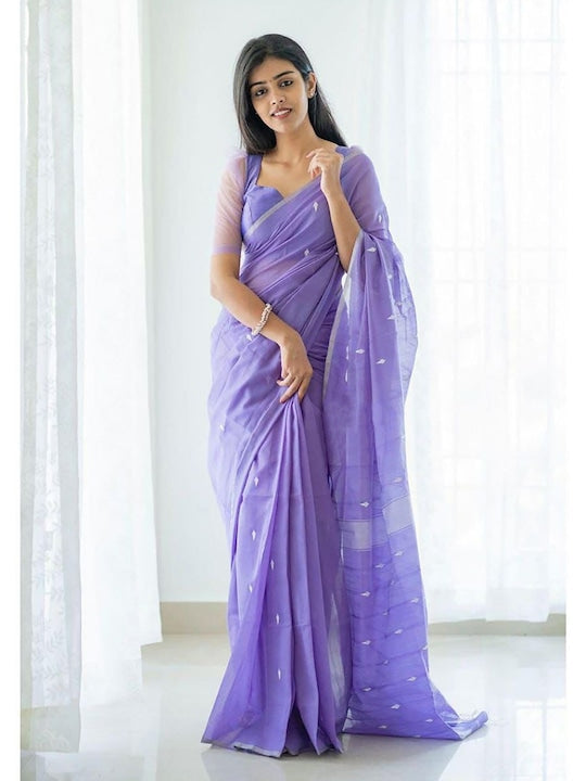 Anjaneya Sarees Ethnic Motifs Zari Silk Blend Banarasi Saree