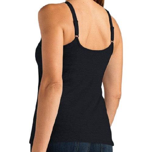 Amoena Valletta Tank Top with Built-in Mastectomy Bra - Black
