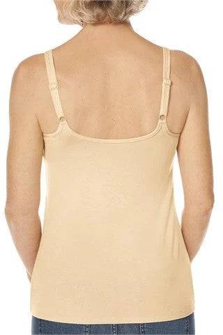Amoena Valletta Tank Top with Built-in Mastectomy Bra - Sand (Nude)