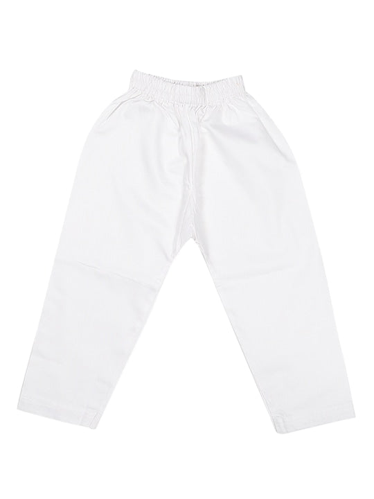 Vastramay Sishu Boys White Pure Cotton Kurta with Pyjamas