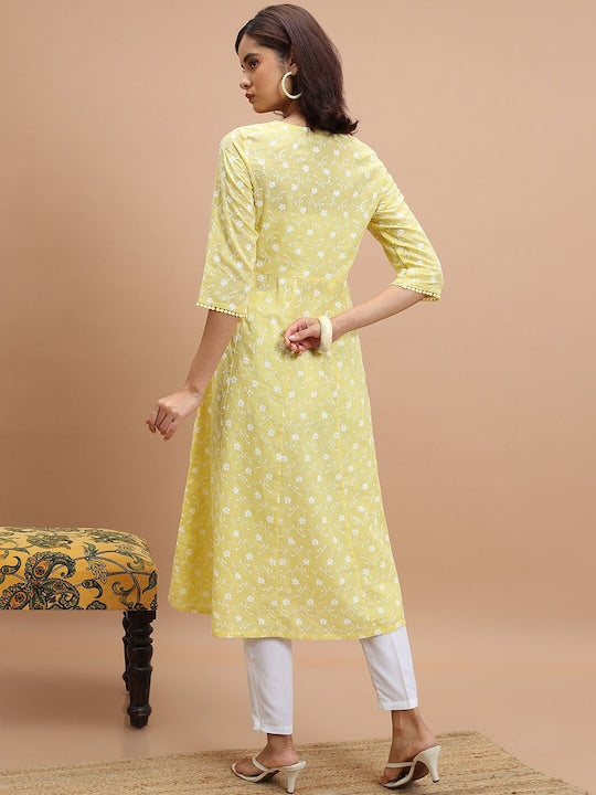 Vishudh Floral Embroidered Anarkali Kurta