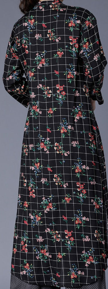 Vishudh Women Black & Red Printed Kurta with Palazzos
