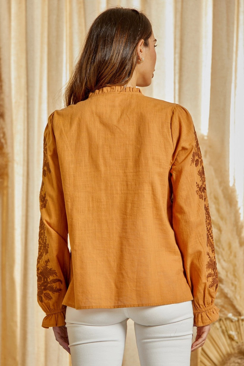 The Marigold Embroidered Top