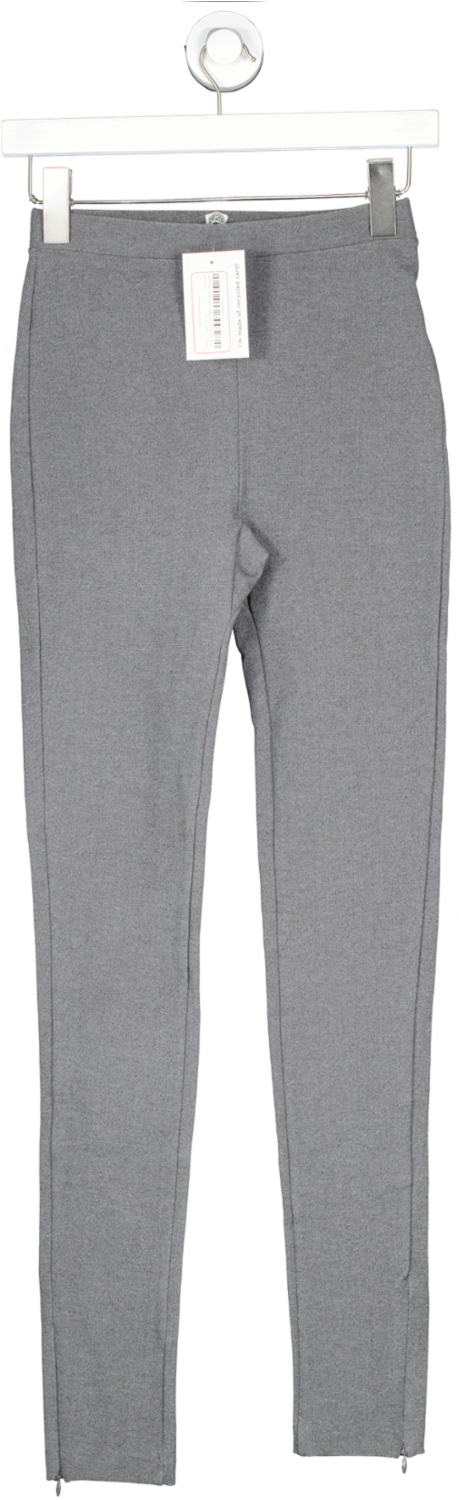 Totême Grey Zip Ankle Leggings UK XS