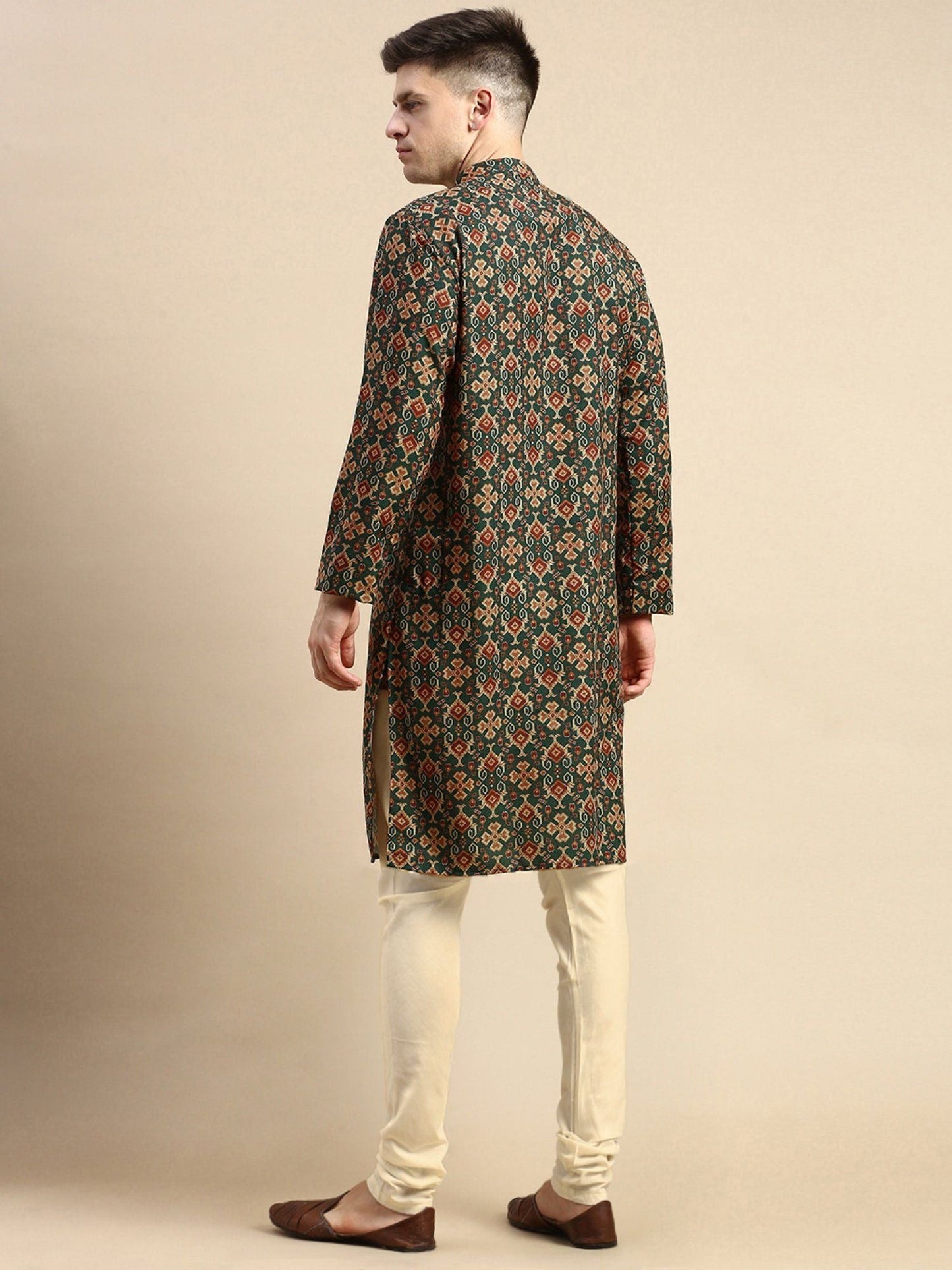 Amodh by Kisah Mens Multicolour Kurta Churidar (Set of 2)