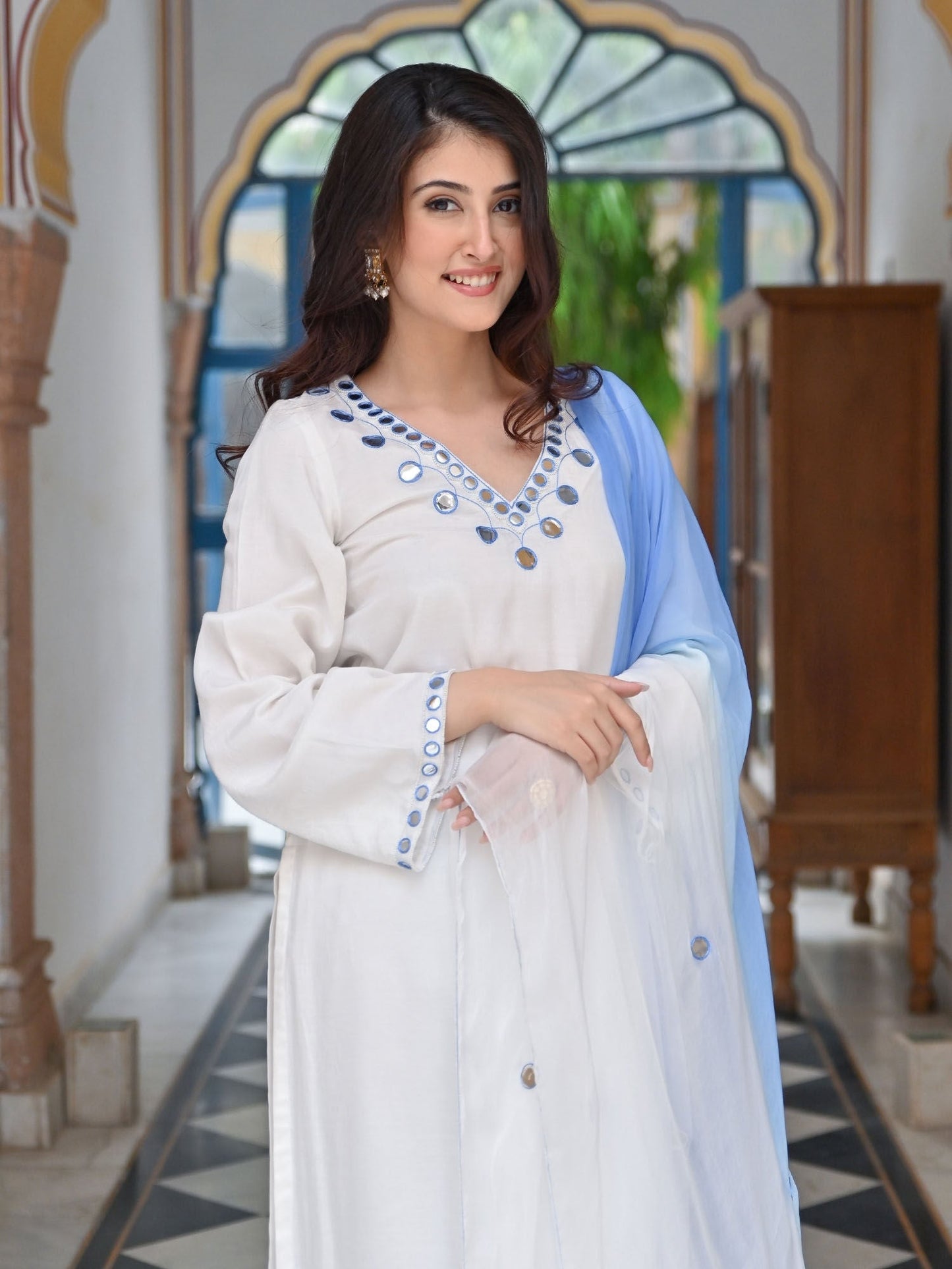 Urbanstree Nabh Kurta with Pant & Dupatta (Set of 3)