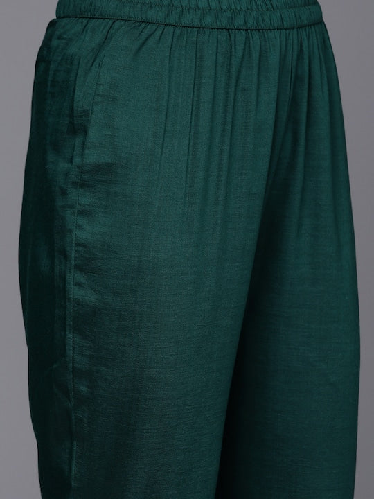 Varanga Ethnic Motifs Embroidered Sequinned Kurta With Trousers & With Dupatta