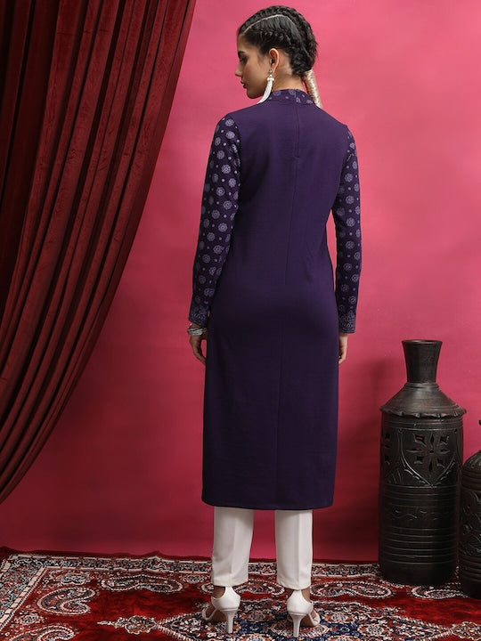 Vishudh Ethnic Motifs Printed Straight Kurta