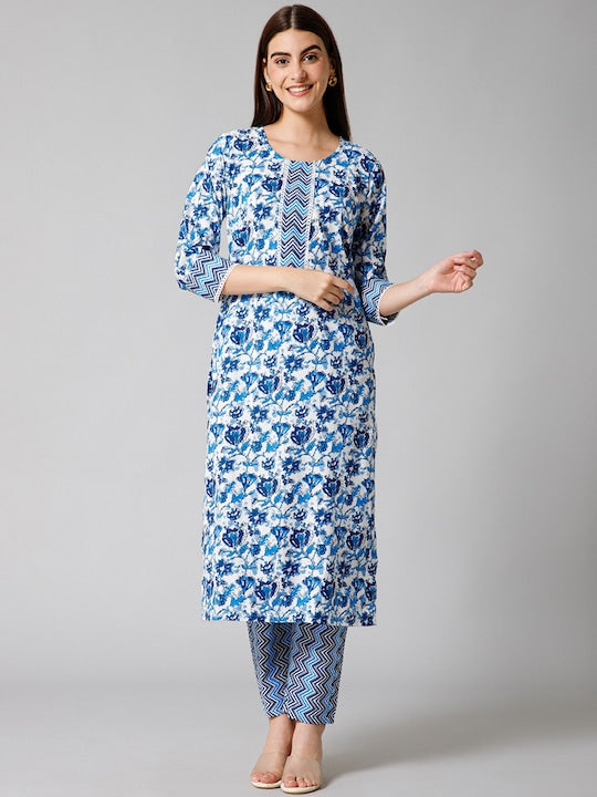 All about you Floral Printed Kurta With Trouser
