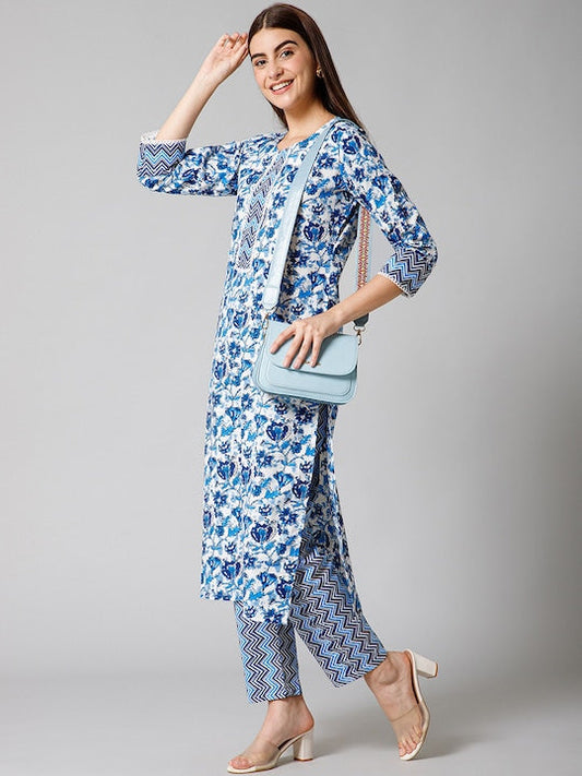 All about you Floral Printed Kurta With Trouser