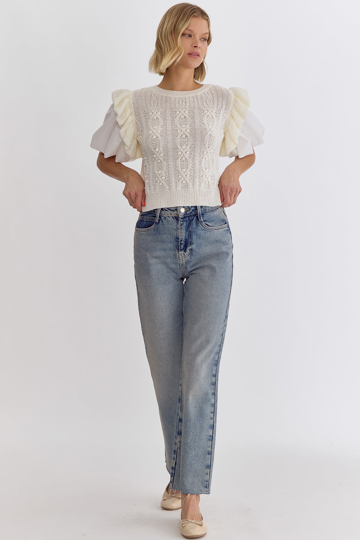 The Vivian Blouse - Cream