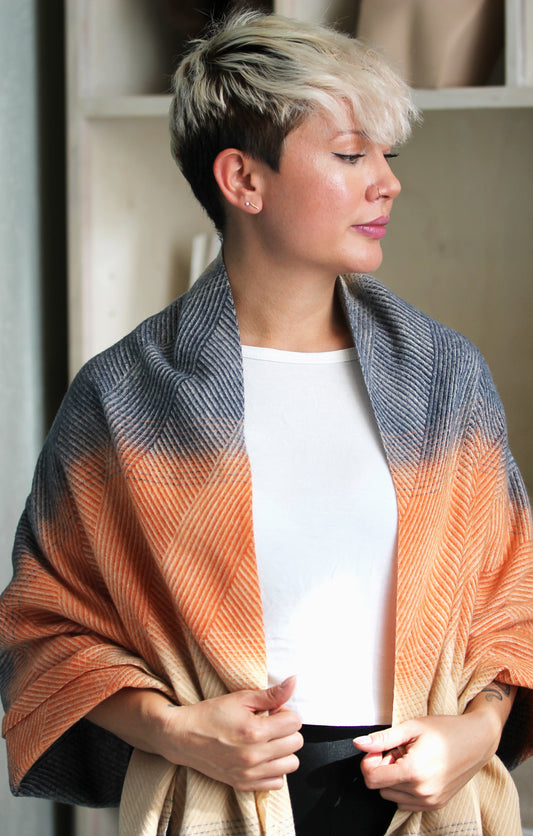 Blue and Orange Scarf