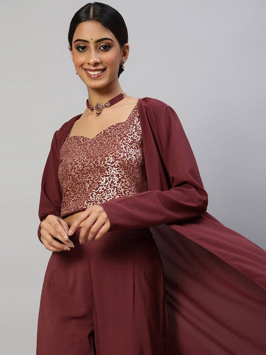 AKS Couture Embroidered Sweatshirt & Jogger Co-ords Set