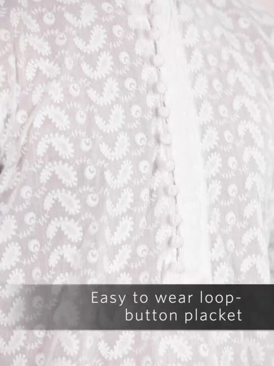 Vastramay Men Chikankari Embroidered Pure Cotton Kurta